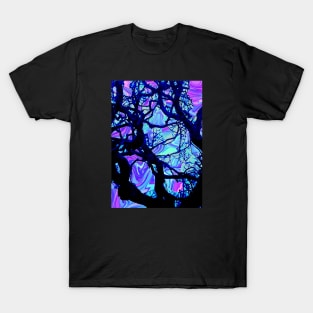 gothic Purple Tree by LowEndGraphics T-Shirt